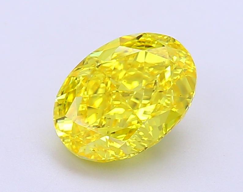 2.09 Ct. Fancy Vivid Yellow Oval Lab Grown Diamond