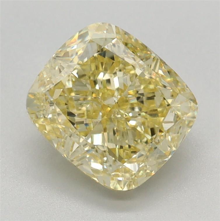 1.75 Ct. Fancy Intense Yellow Cushion Lab Grown Diamond