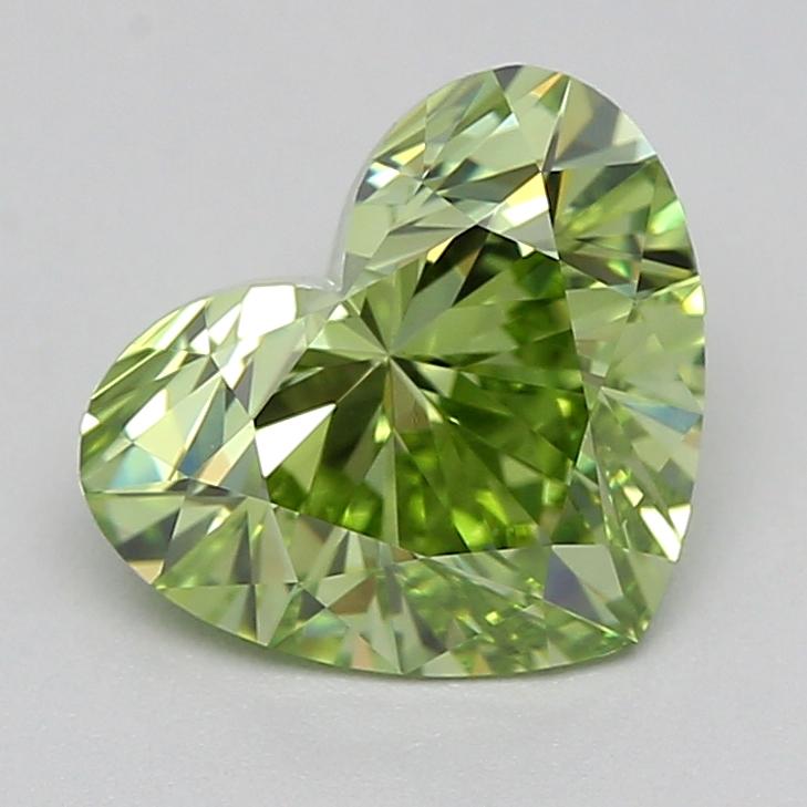 1.02 Ct. Fancy Vivid Green Heart Lab Grown Diamond