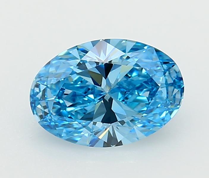 1.31 Ct. Fancy Vivid  Blue Oval Lab Grown Diamond