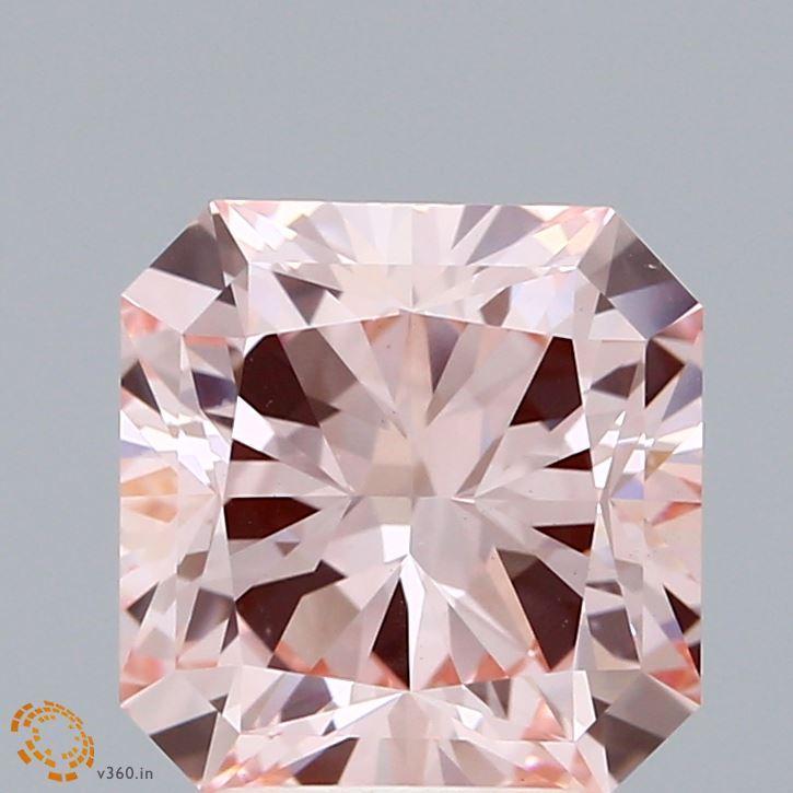 3.02 Ct. Fancy Intense  Pink Radiant Lab Grown Diamond