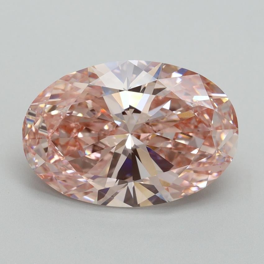 6.27 Ct. Fancy Vivid Pink Oval Lab Grown Diamond