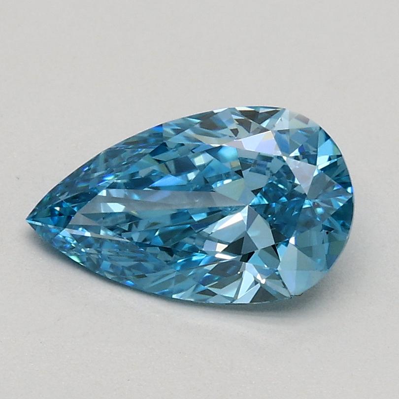0.71 Ct. Fancy Vivid Blue Pear Lab Grown Diamond