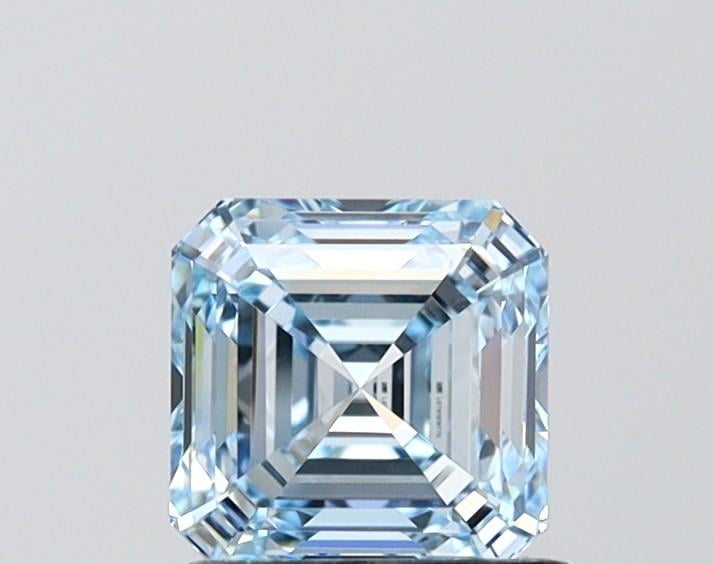 1.07 Ct. Fancy Intense Blue Asscher Lab Grown Diamond