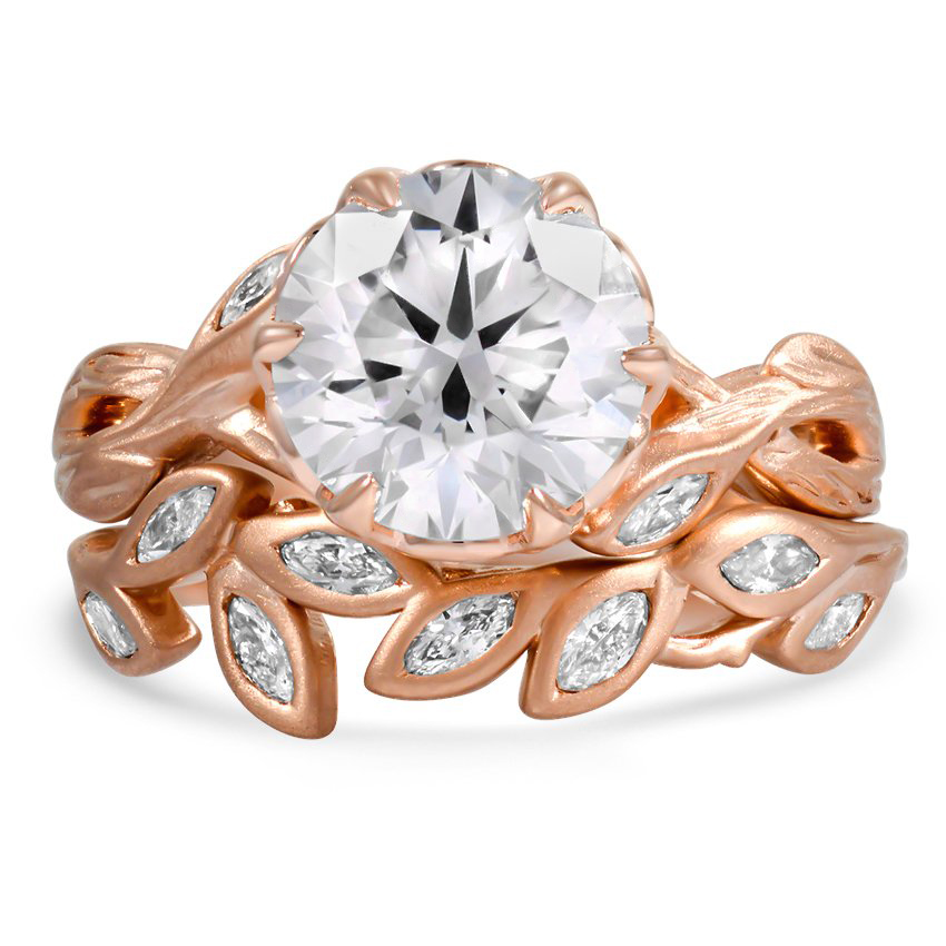 Custom Leaf-Inspired Bridal Set