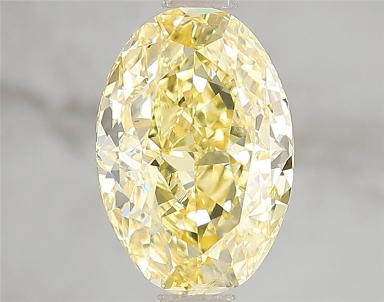 3.07 Ct. Fancy Vivid Yellow Oval Lab Grown Diamond