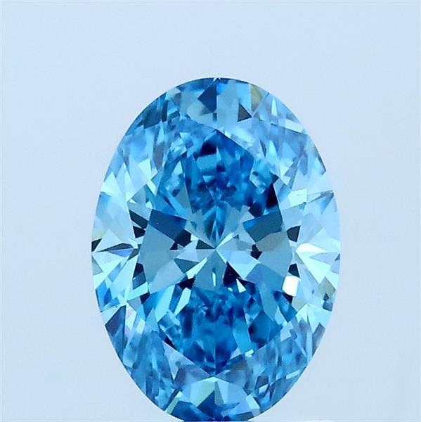 1.00 Ct. Fancy Vivid Blue Oval Lab Grown Diamond