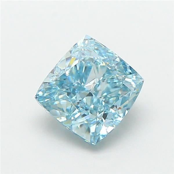 1.52 Ct. Fancy Vivid Blue Cushion Lab Grown Diamond