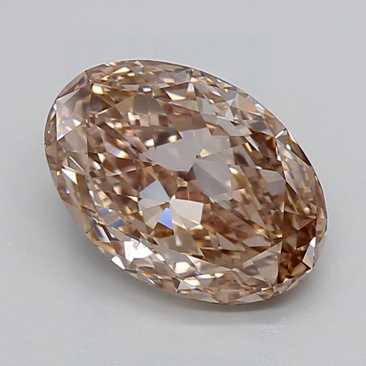 3.08 Ct. Fancy Light  Brown Oval Lab Grown Diamond