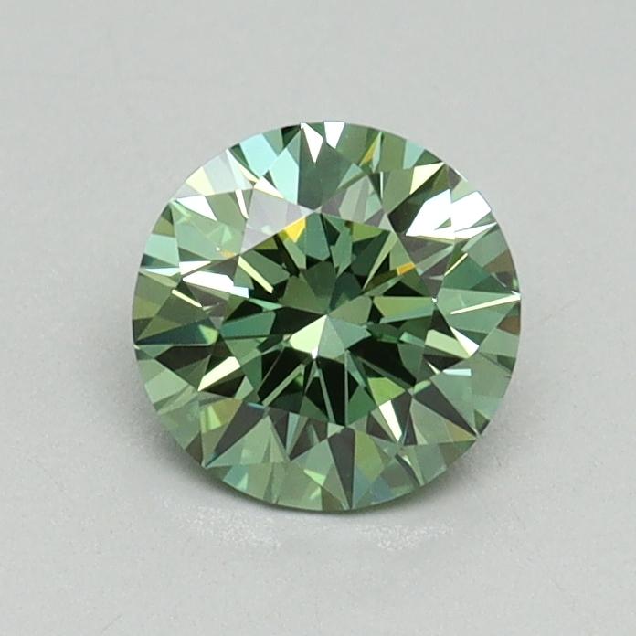0.71 Ct. Fancy Vivid Green Round Lab Grown Diamond