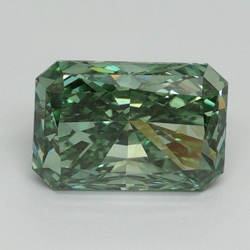 1.58 Ct. Fancy Vivid Green Radiant Lab Grown Diamond