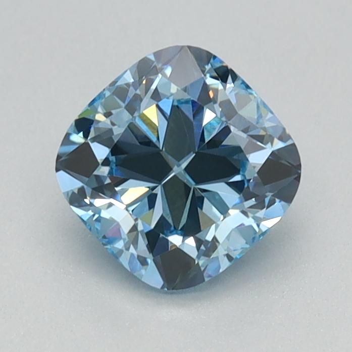 0.86 Ct. Fancy Intense Blue Cushion Lab Grown Diamond