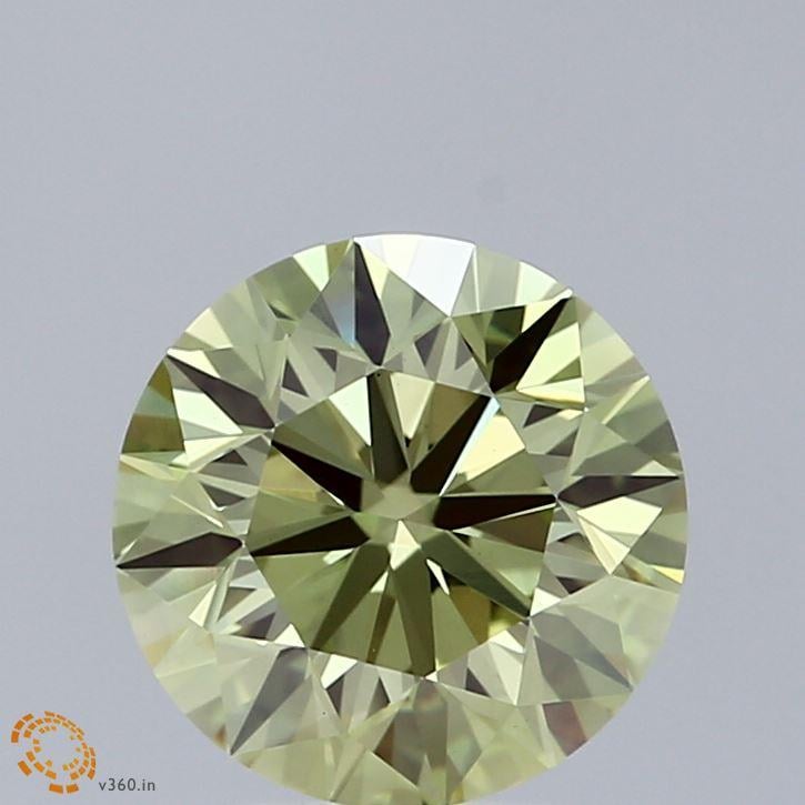 2.40 Ct. Fancy Vivid Green Round Lab Grown Diamond
