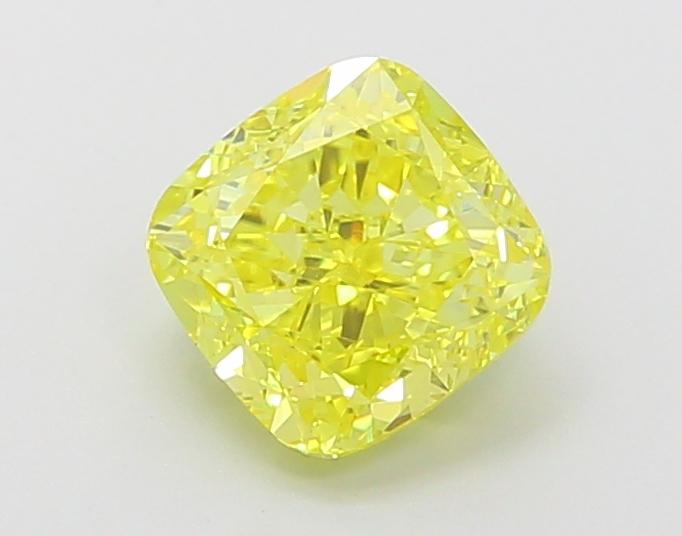 1.45 Ct. Fancy Vivid Yellow Cushion Lab Grown Diamond