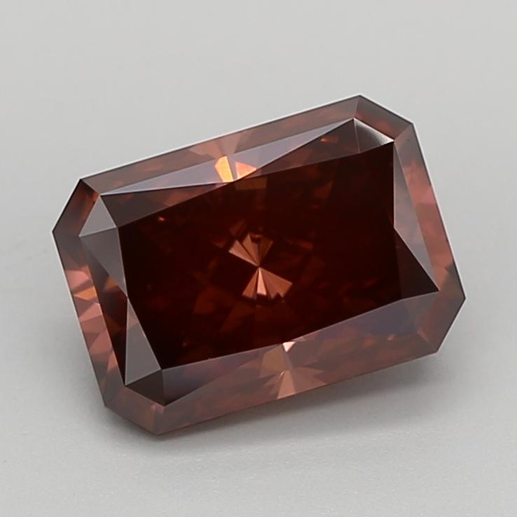 3.06 Ct. Fancy Deep Brownish Pink Radiant Lab Grown Diamond