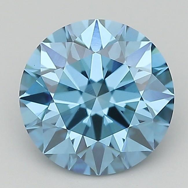 2.29 Ct. Fancy Vivid  Blue Round Lab Grown Diamond