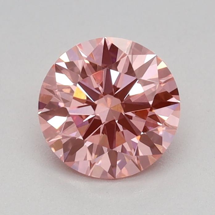 0.58 Ct. Fancy Vivid Pink Round Lab Grown Diamond