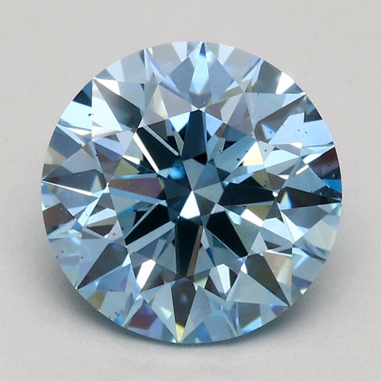 1.49 Ct. Fancy Intense Blue Round Lab Grown Diamond
