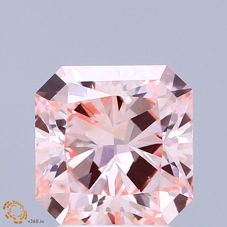 3.09 Ct. Fancy Intense Pink Radiant Lab Grown Diamond