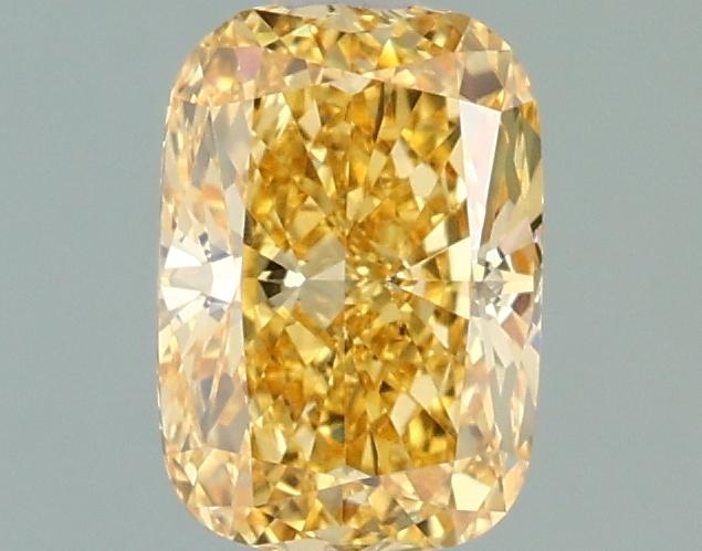 1.04 Ct. Fancy Vivid  Yellow Cushion Lab Grown Diamond