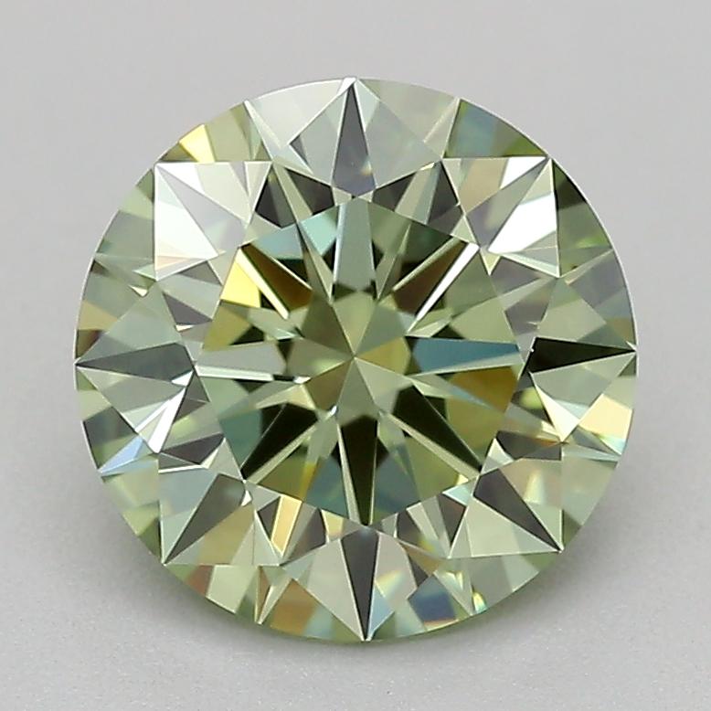 1.04 Ct. Fancy Vivid  Green Round Lab Grown Diamond