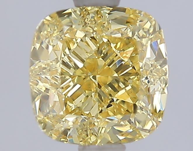 2.07 Ct. Fancy Intense  Yellow Cushion Lab Grown Diamond