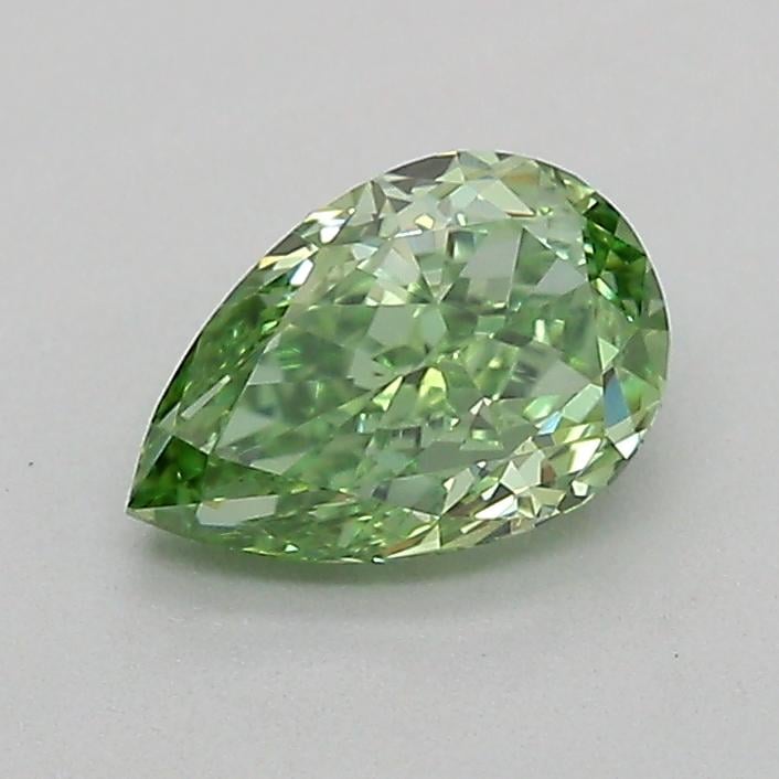 0.40 Ct. Fancy Vivid  Green Pear Lab Grown Diamond