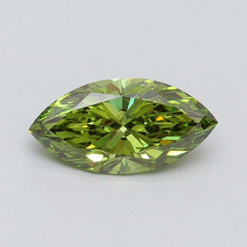 1.02 Ct. Fancy Vivid Green Marquise Lab Grown Diamond