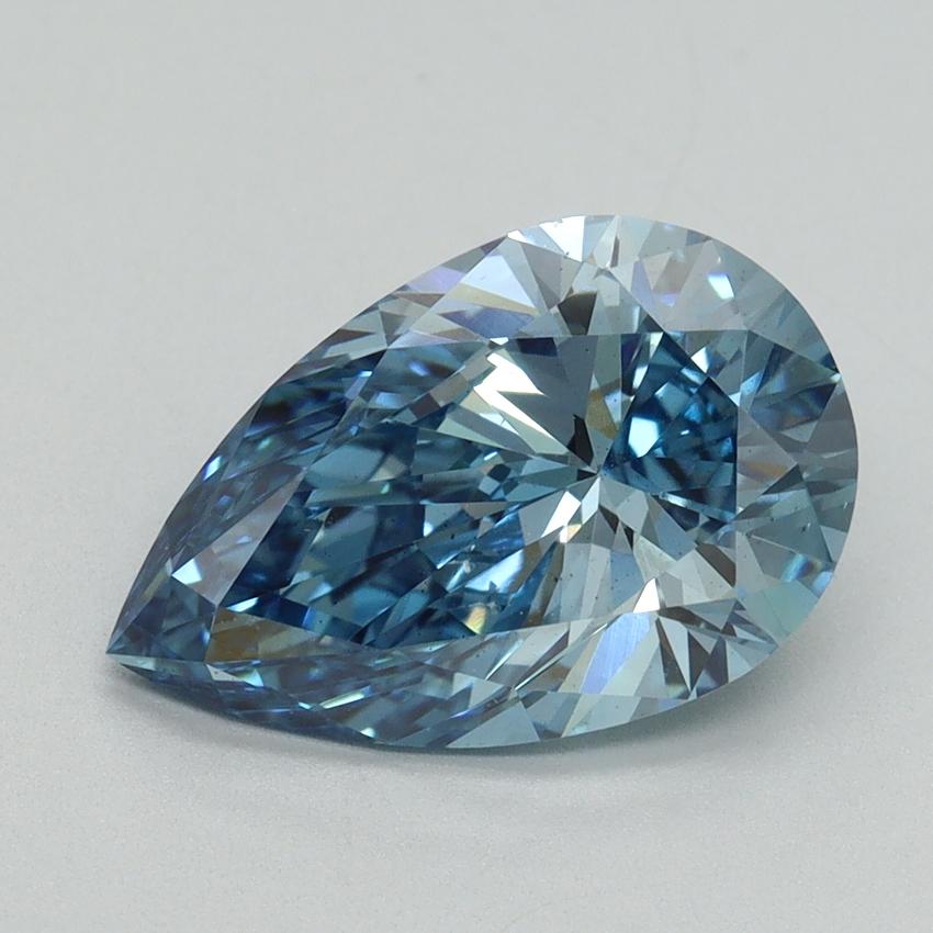 3.00 Ct. Fancy Vivid Blue Pear Lab Grown Diamond