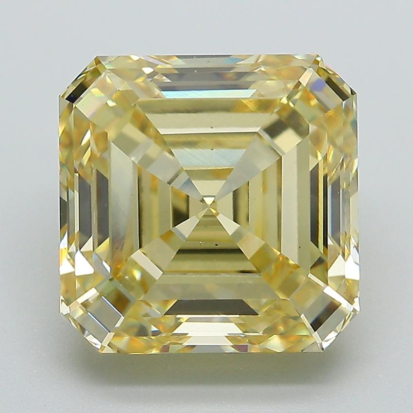 7.21 Ct. Fancy Intense  Yellow Asscher Lab Grown Diamond