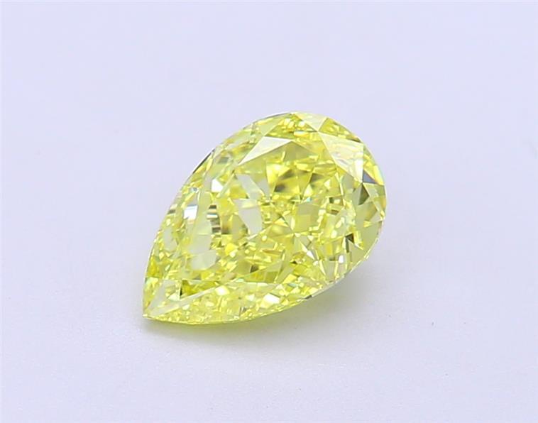 1.17 Ct. Fancy Vivid  Yellow Pear Lab Grown Diamond