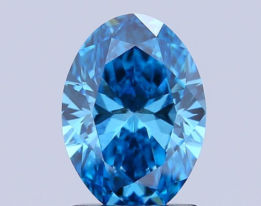 1.50 Ct. Fancy Vivid Blue Oval Lab Grown Diamond