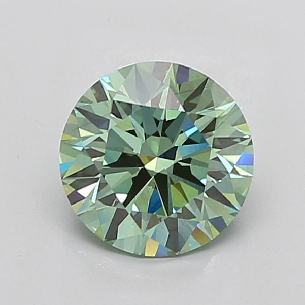 2.29 Ct. Fancy Vivid  Green Round Lab Grown Diamond