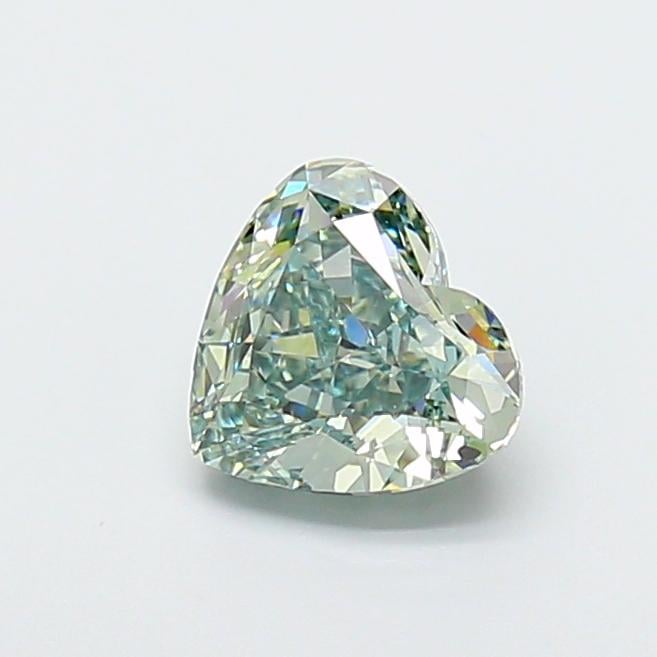 2.19 Ct. Fancy Vivid Green Heart Lab Grown Diamond