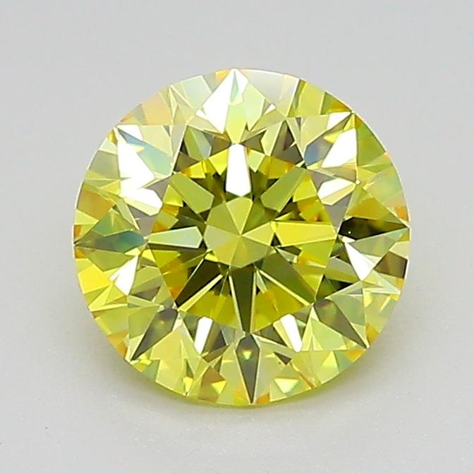 1.22 Ct. Fancy Intense  Yellow Round Lab Grown Diamond