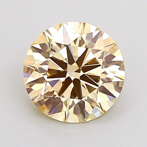 1.48 Ct. Light Brown Round Lab Grown Diamond