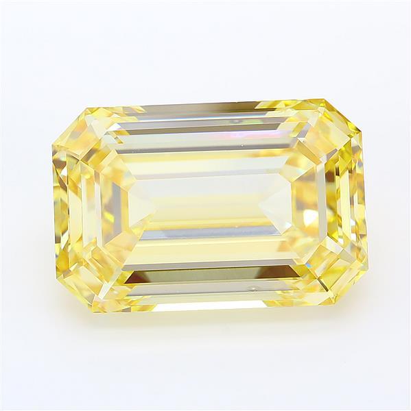 15.30 Ct. Fancy Yellow Emerald Lab Grown Diamond