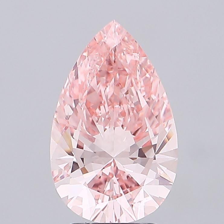 3.40 Ct. Fancy Vivid Pink Pear Lab Grown Diamond