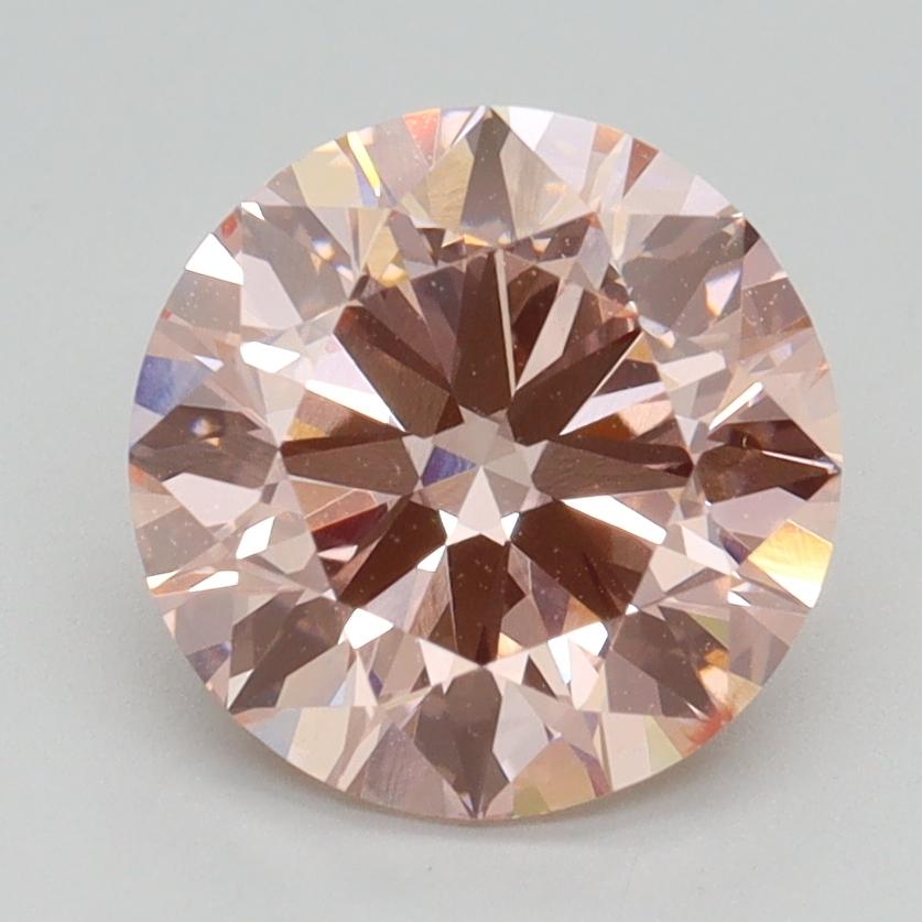 2.46 Ct. Fancy Intense Pink Round Lab Grown Diamond
