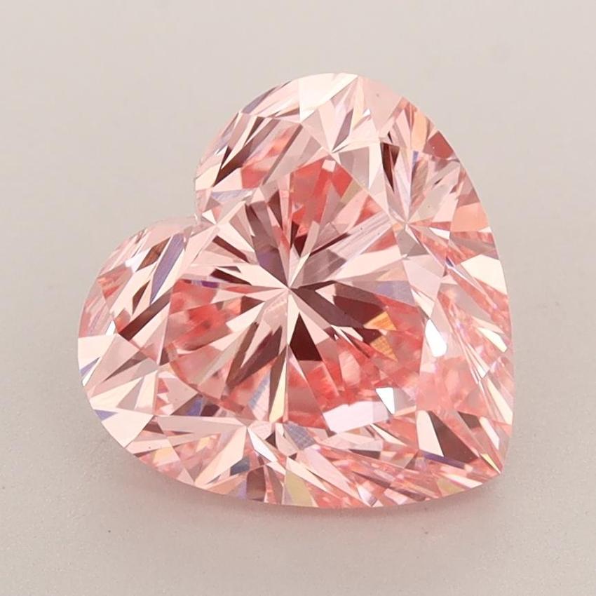 2.67 Ct. Fancy Vivid Pink Heart Lab Grown Diamond