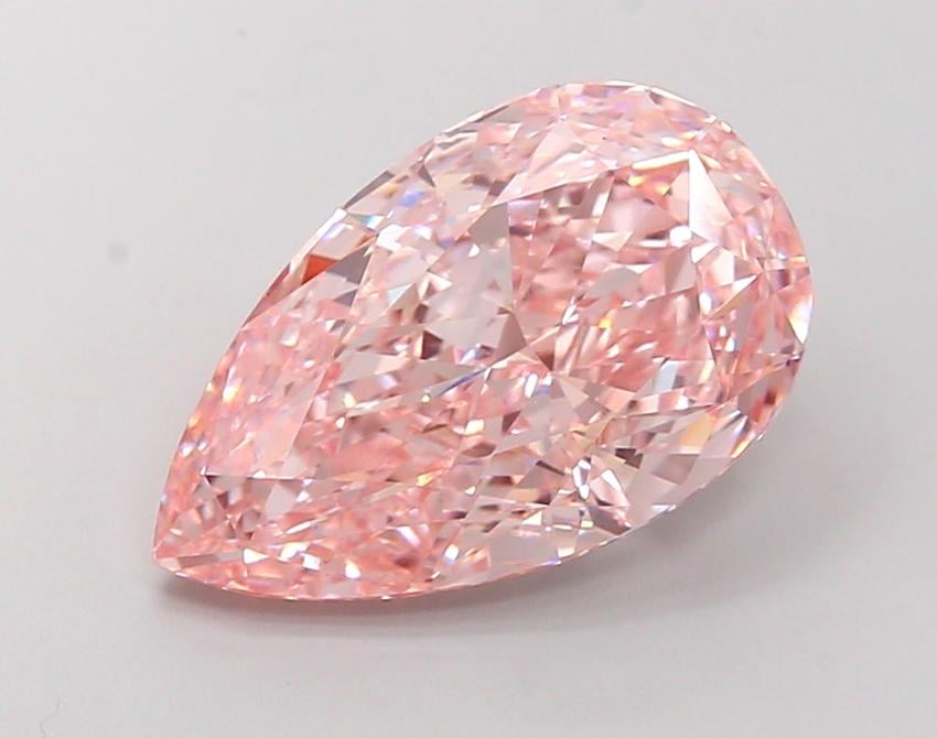 7.05 Ct. Fancy Intense Pink Pear Lab Grown Diamond