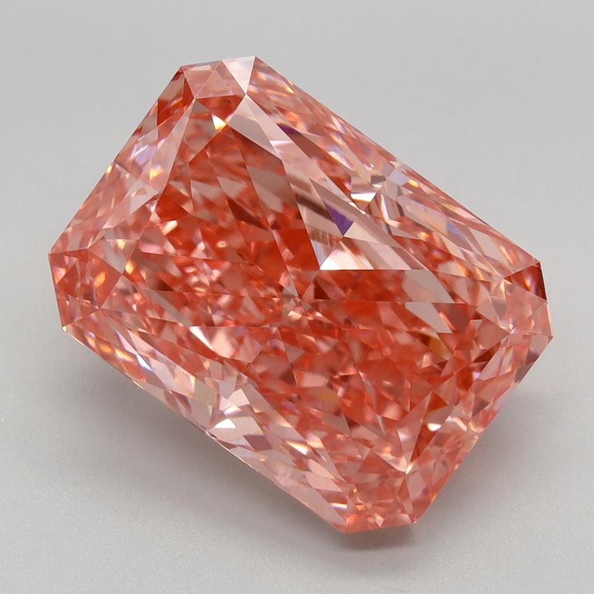 6.29 Ct. Fancy Vivid Pink Radiant Lab Grown Diamond