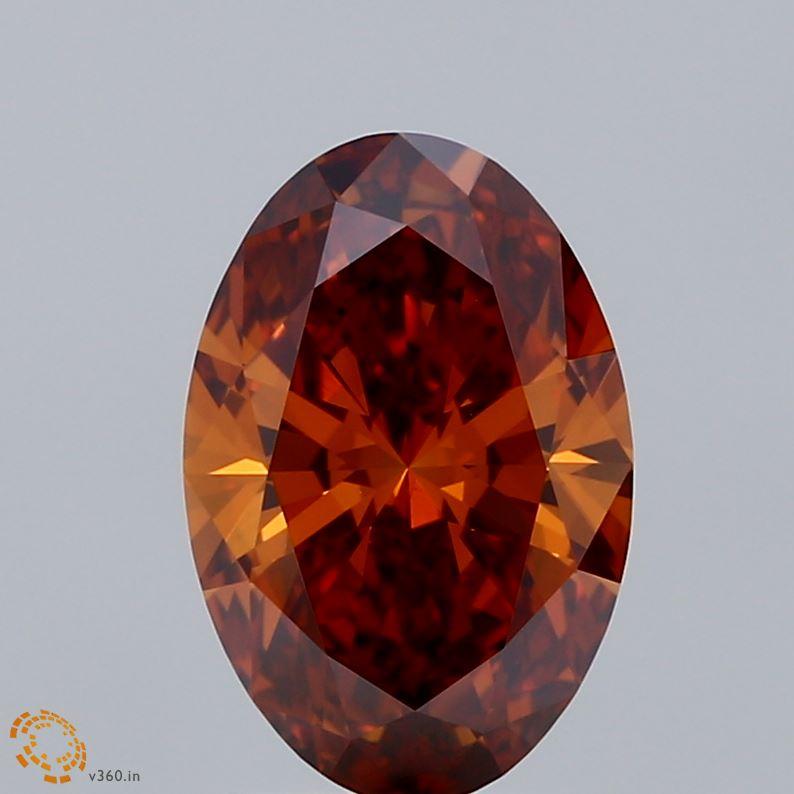 2.04 Ct. Fancy Orange Oval Lab Grown Diamond
