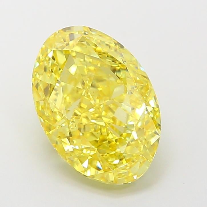 4.05 Ct. Fancy Vivid Yellow Oval Lab Grown Diamond