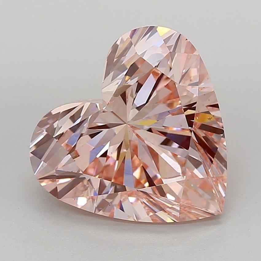 5.98 Ct. Fancy Intense  Pink Heart Lab Grown Diamond