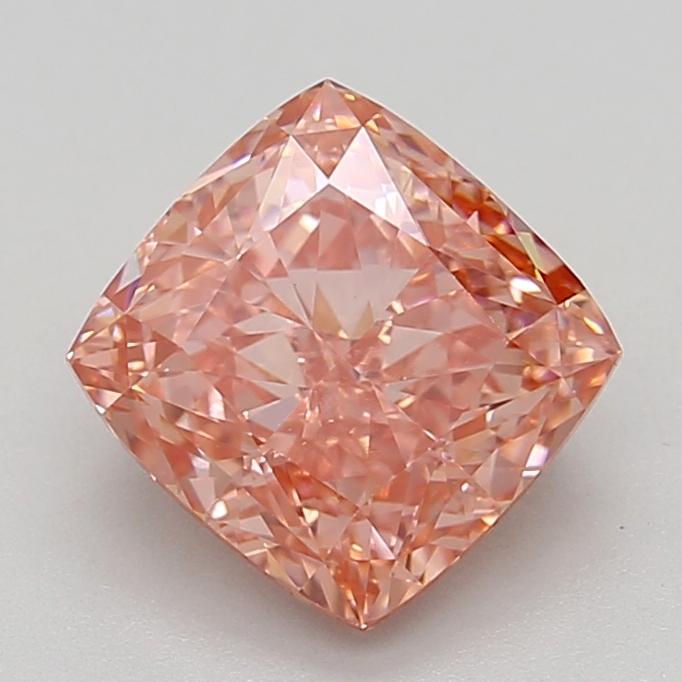 3.57 Ct. Fancy Vivid  Pink Cushion Lab Grown Diamond