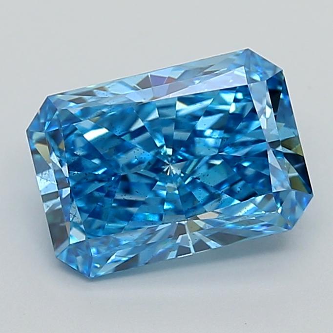 3.04 Ct. Fancy Vivid  Blue Radiant Lab Grown Diamond