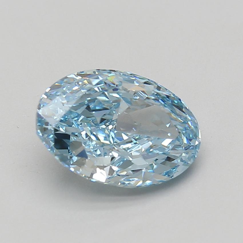 3.07 Ct. Fancy Vivid Blue Oval Lab Grown Diamond