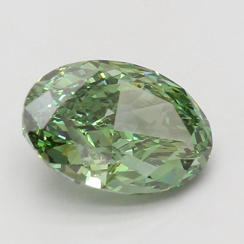 5.05 Ct. Fancy Vivid Green Oval Lab Grown Diamond