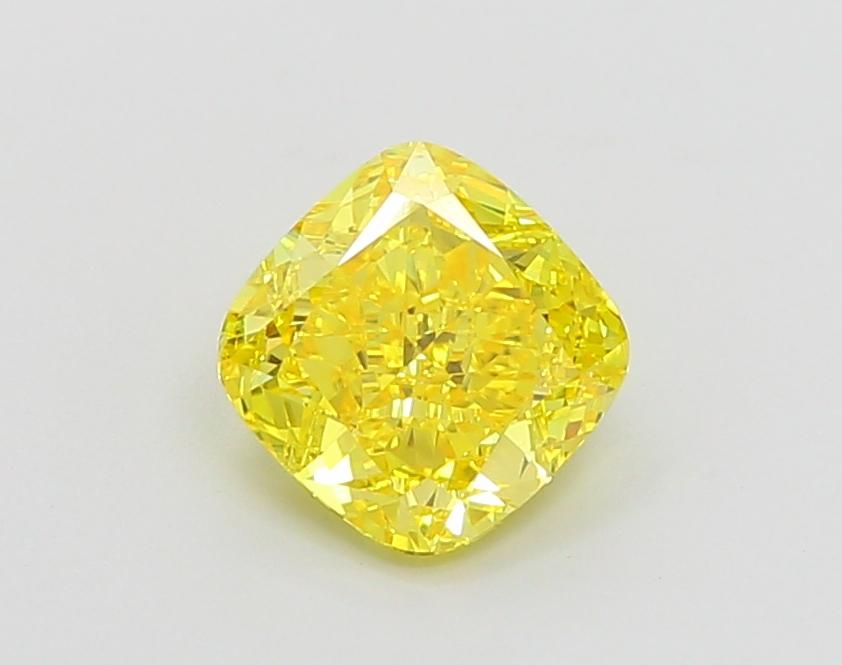 1.56 Ct. Fancy Vivid  Yellow Cushion Lab Grown Diamond